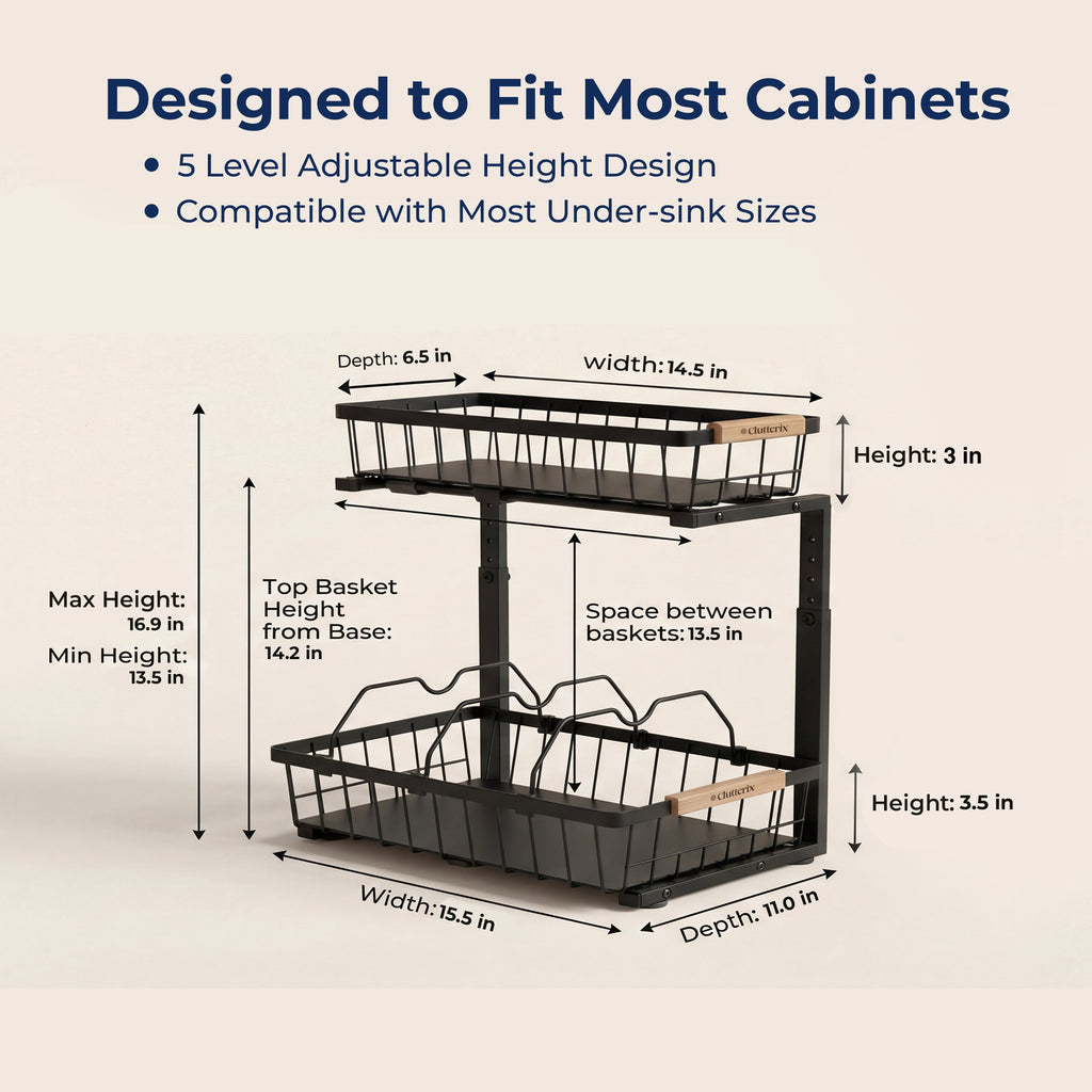 Under Sink Organization System-No More Mess, Maximize Space