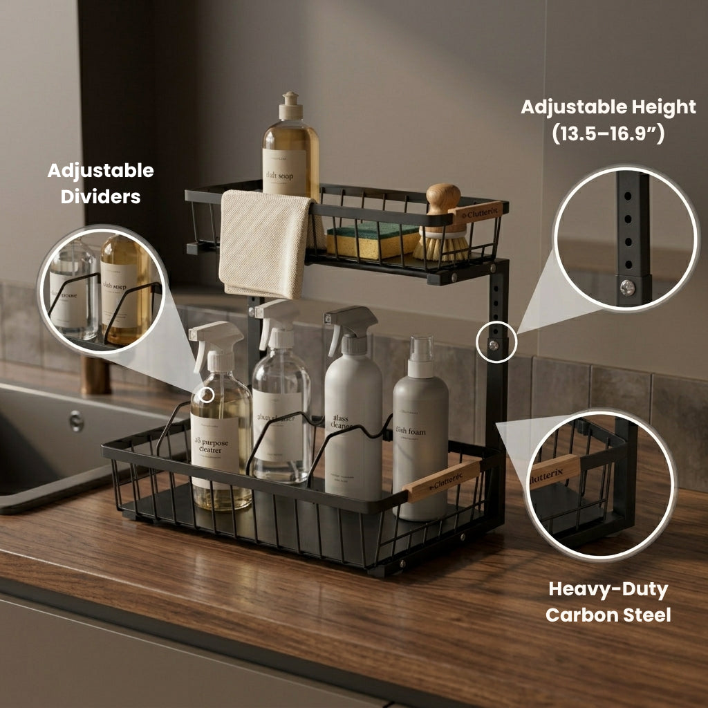 Under Sink Organization System-No More Mess, Maximize Space