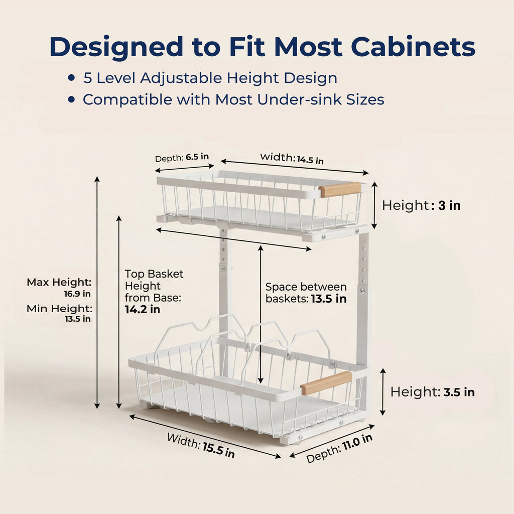 Under Sink Organization System-No More Mess, Maximize Space