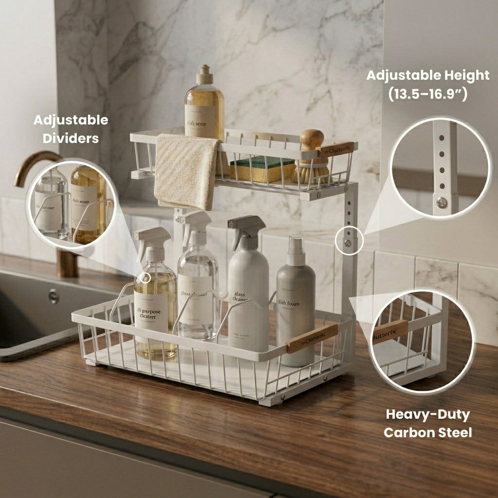 Under Sink Organization System-No More Mess, Maximize Space