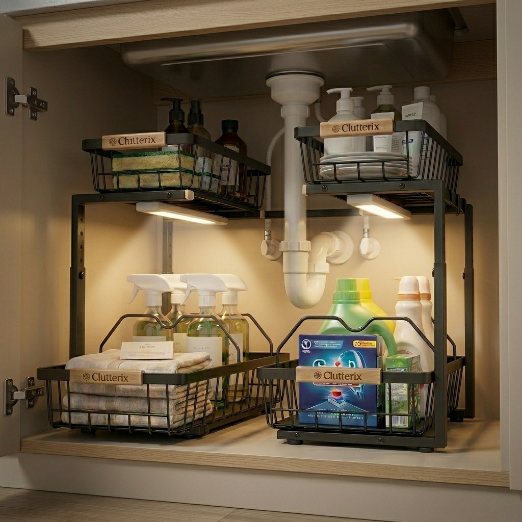 Under Sink Organization System-No More Mess, Maximize Space