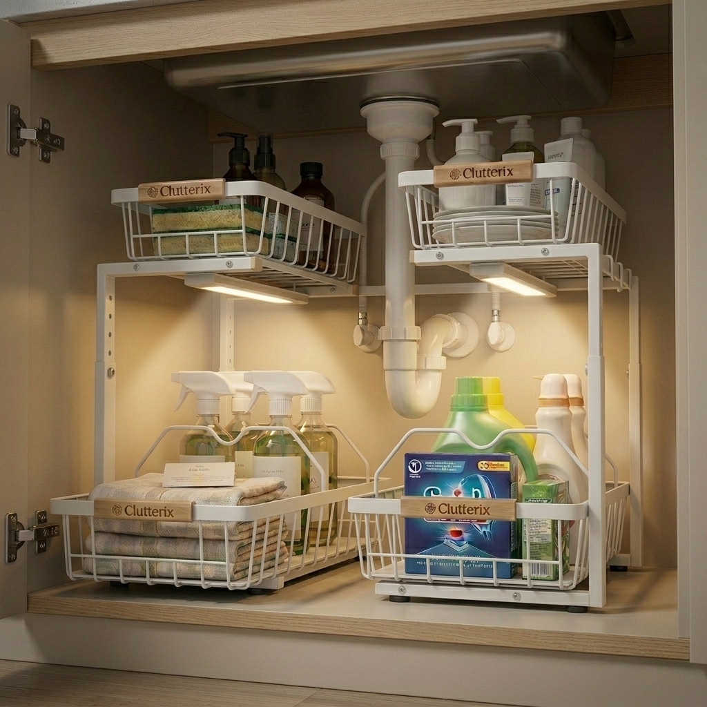 Under Sink Organization System-No More Mess, Maximize Space
